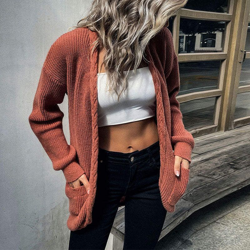 Soft Wool Knit Sweater Cardigan