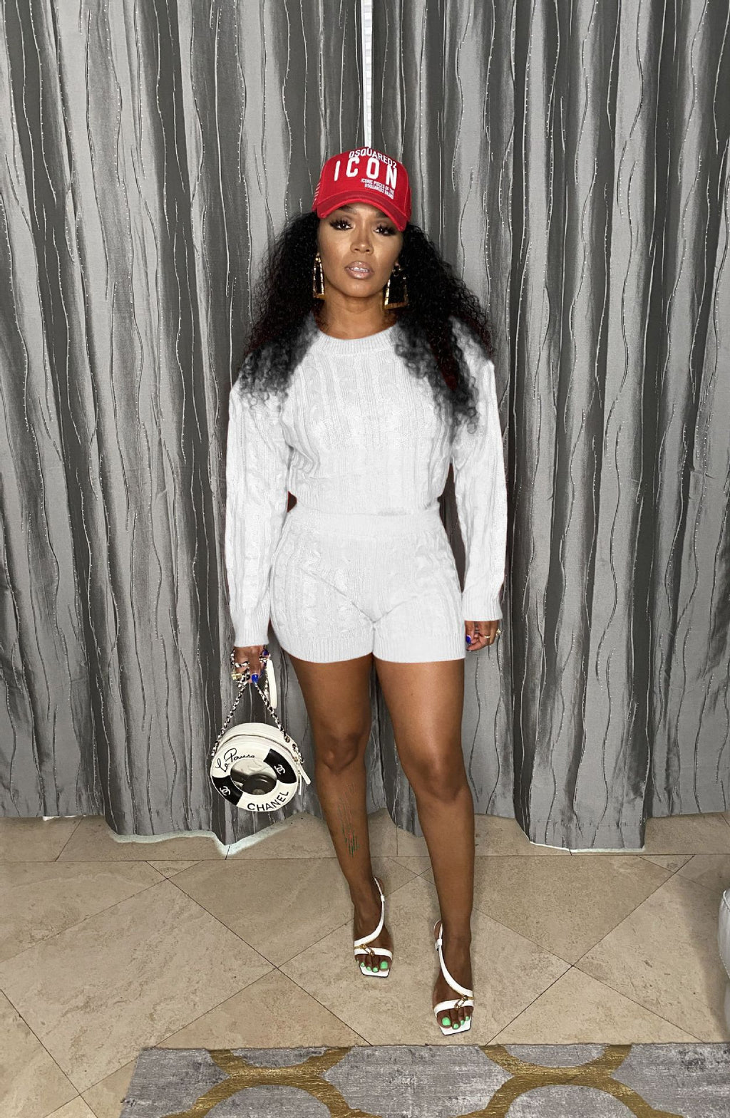 Knit Pullover Cropped Sweater Set (2-Piece)